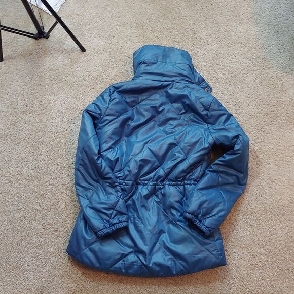 Womens M Kenneth Cole quilted jacket fur line blue - Picture 4 of 5